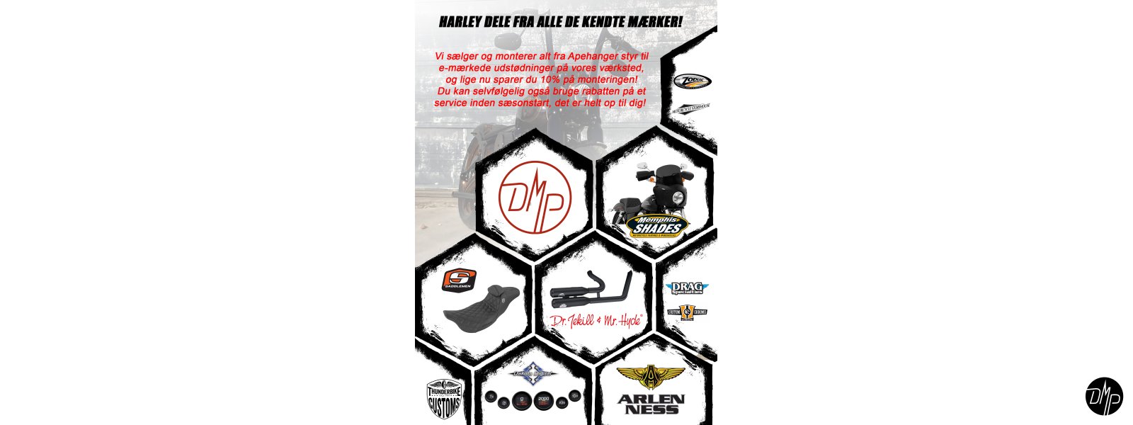 Alt i Harley dele fra Danish Motorcycle Parts