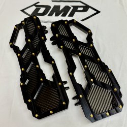 DMP "Street Savage" floorboard s�t, Race black med blank twill carbon plade, Touring