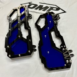 DMP "Street Savage" floorboard s�t, Race black med candy bl� plade, Touring