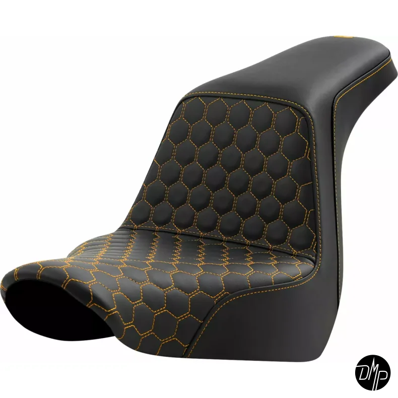 SADDLEMEN SEAT STEP UP Honey Comb Gold stitch 18-24 FLSB, FXLR/S/ST
