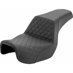SADDLEMEN SEAT STEP UP Honey Comb Balck/Black 06-17 Dyna