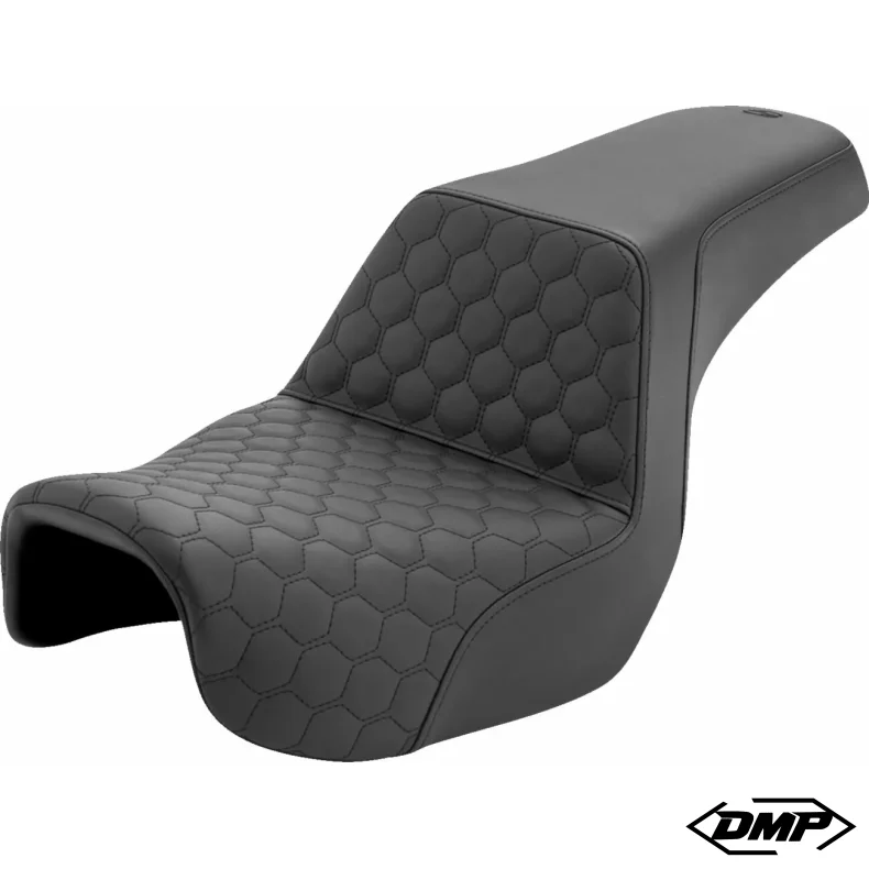 SADDLEMEN SEAT STEP UP Honey Comb Balck/Black 06-17 Dyna