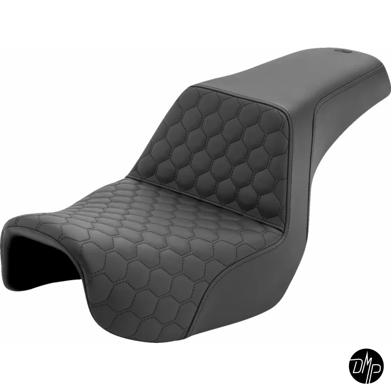 SADDLEMEN SEAT STEP UP Honey Comb Balck/Black 06-17 Dyna