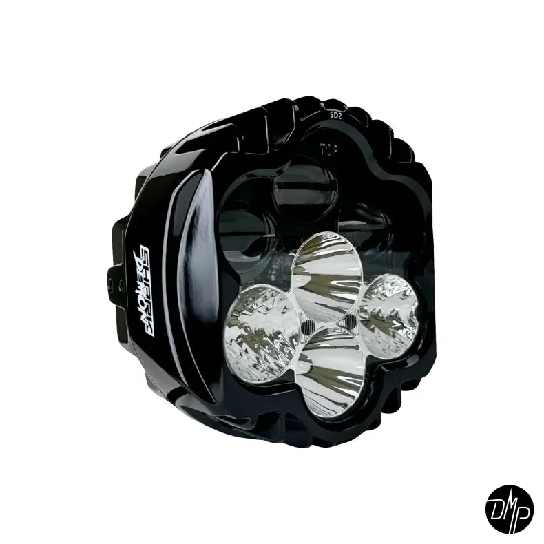 CUSTOM DYNAMICS ECE COMPLIANT SHARK DEMON WHITE HEADLIGHT PEDESTAL MOUNT