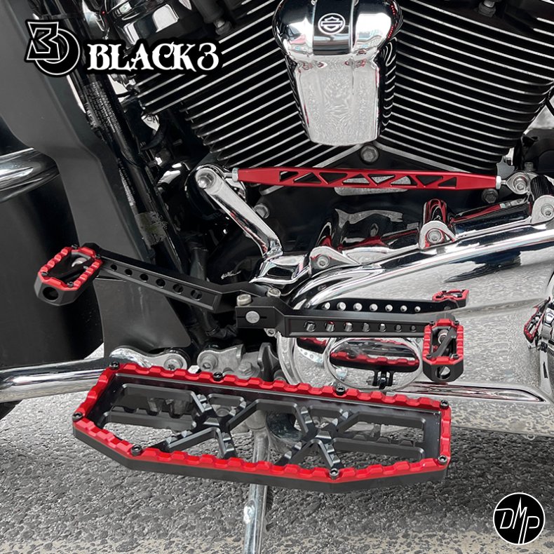 Black3 Gear Linkage Touring/ Softail W. Forward Controls