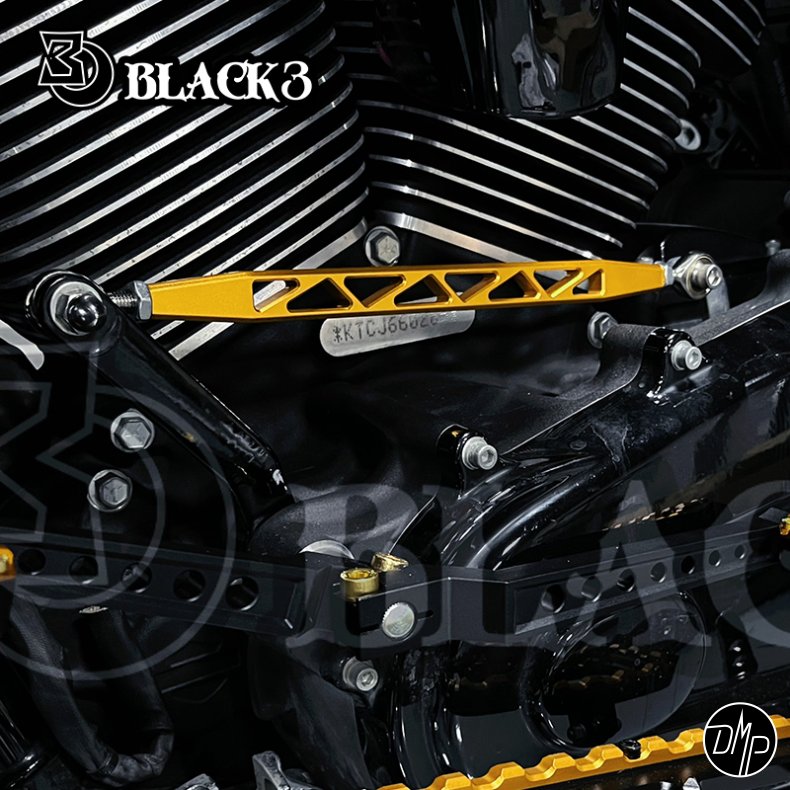 Black3 Gear Linkage Touring/ Softail W. Forward Controls