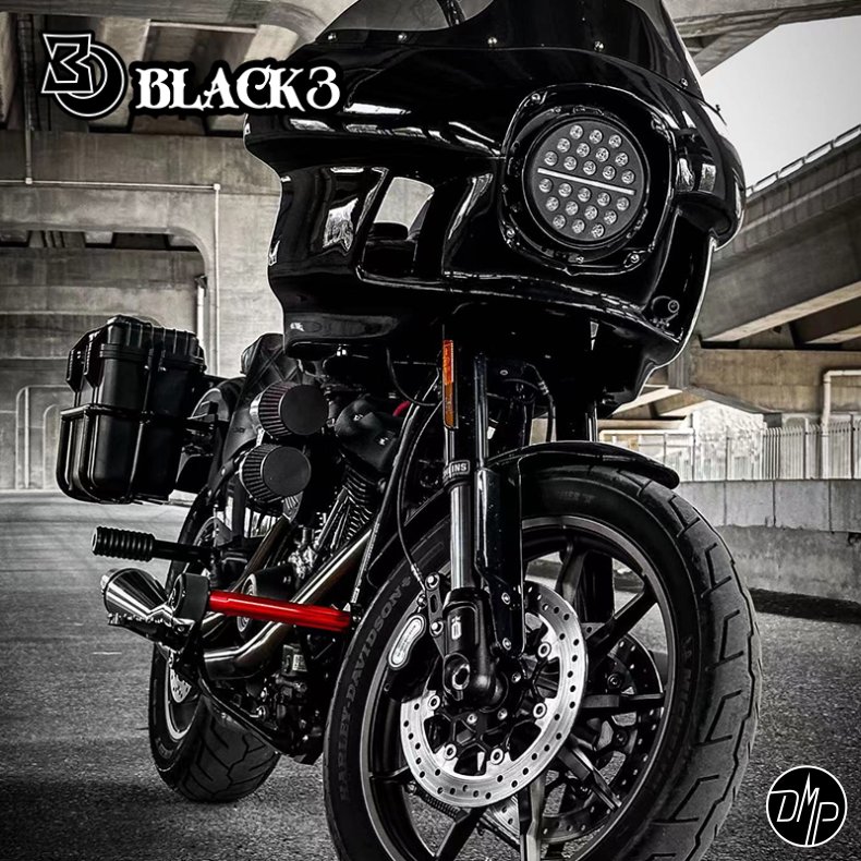 Black3, M8 Softail CNC crash bar