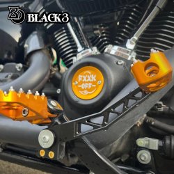 Black3 CNC Brake Arm Softail 2018+ W. Mid Controls