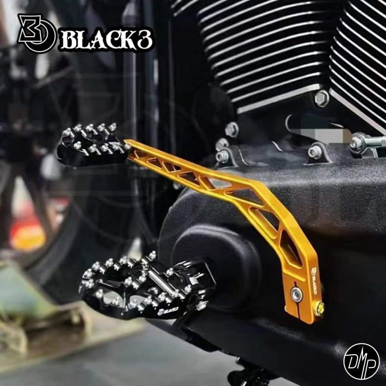 Black3 Gear Arm 2018+ Softail M. Mid Controls
