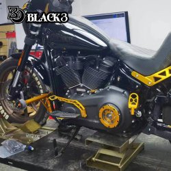 Black3 Gear Arm 2018+ Softail M. Mid Controls