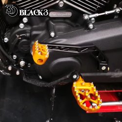 Black3 Gear Arm 2018+ Softail M. Mid Controls