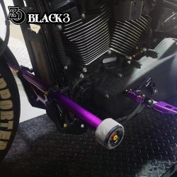 Black3, M8 Softail CNC crash bar