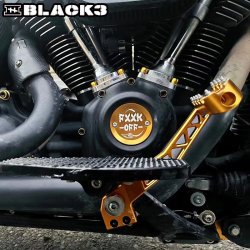 Black3 CNC Brake Arm Softail 2018+ W. Mid Controls