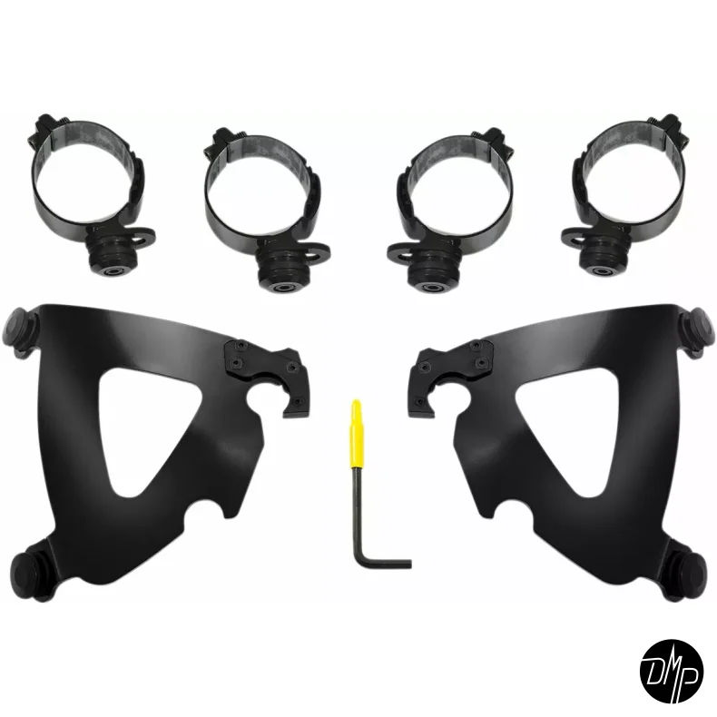 Memphis Road Warrior mount kit M8 Low Rider S/Sport Glide, BLACK