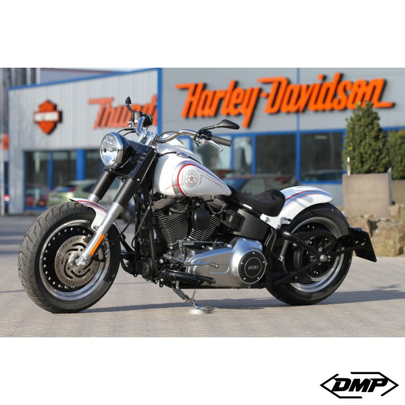 Sidemonteret nr plade beslag T&Uuml;V godkendt Softail 08-17