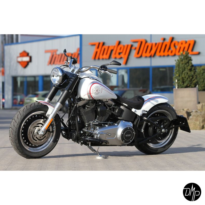 Sidemonteret nr plade beslag T&Uuml;V godkendt Softail 08-17