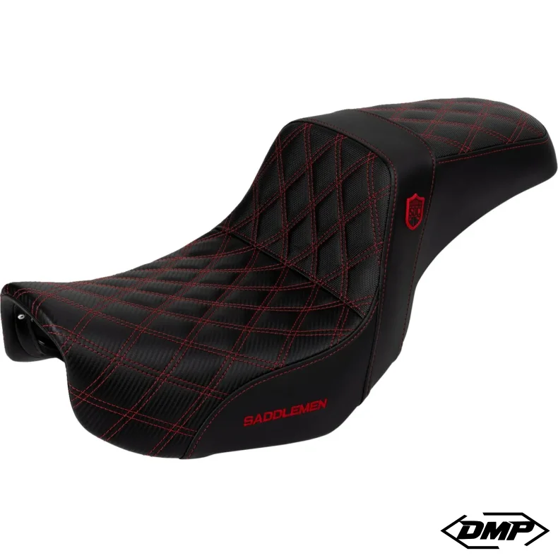 Saddlemen Performance Grip s�de, Pro Series Without Backrest Red Dyna 06-17
