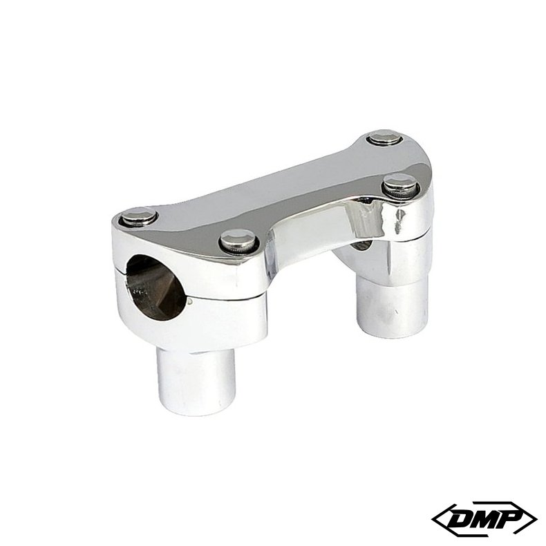 2" rise handlebar riser set + top clamp with lip. Chrome
