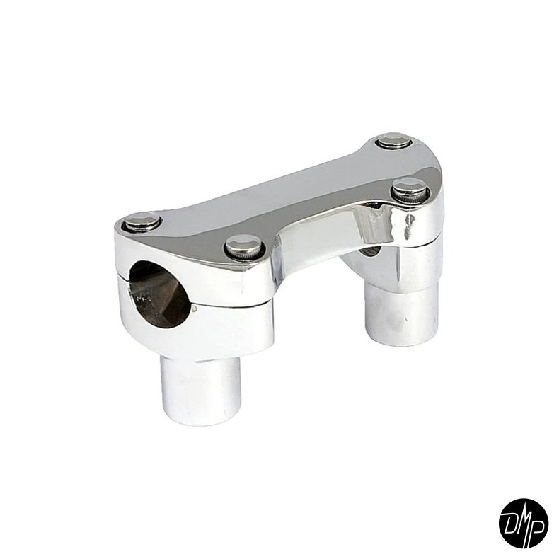 2" rise handlebar riser set + top clamp with lip. Chrome