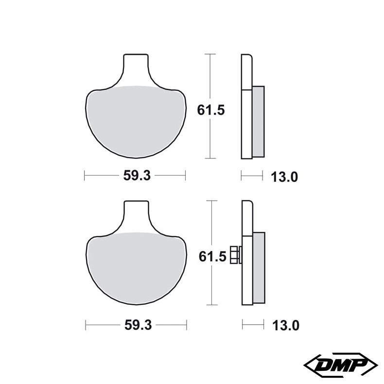 SBS Bremseklodser 579H.HS, sint, Front, 84-99 Big Twin &amp; XL, 88-11 Springer