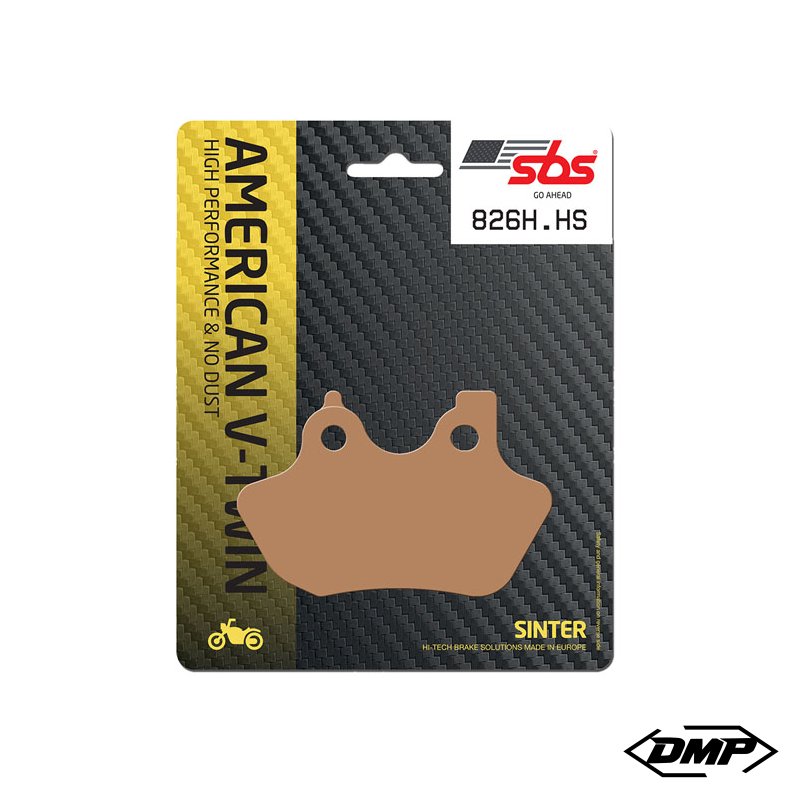 SBS Bremseklodser 826H.HS, sint, Front, 00-07 Big Twin, 00-03 XL &amp; 02-05 V-Rod
