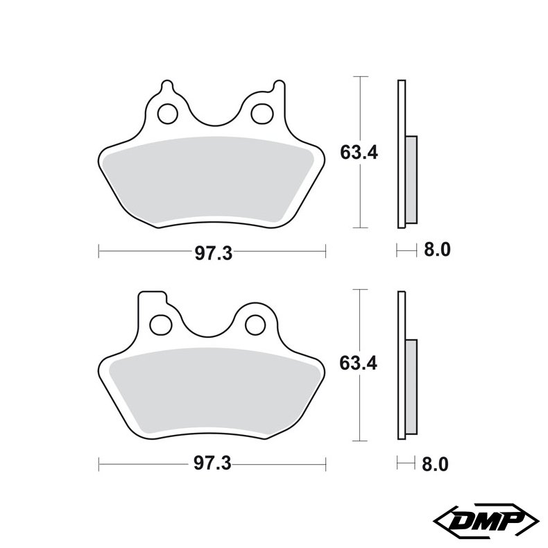 SBS Bremseklodser 826H.LS, Sintered for/bag
