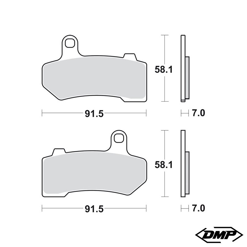 SBS Bremseklodser 830H.LS, sint, bag 08-23 Touring &amp; 06-17 V-Rod