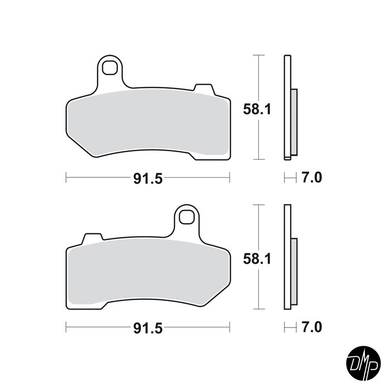 SBS Bremseklodser, sint, rear 08-23 Touring &amp; 06-17 V-Rod