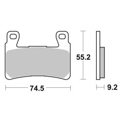 SBS Bremseklodser, sint, Front 15-23 Softail