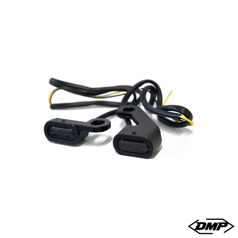 MCS Turn signal "below bar" black with smoke lens - 15-24 Softail