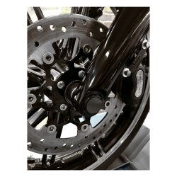 Killer Custom Axle cover set, Front axle. Blank sort 18-24 M8 Softail