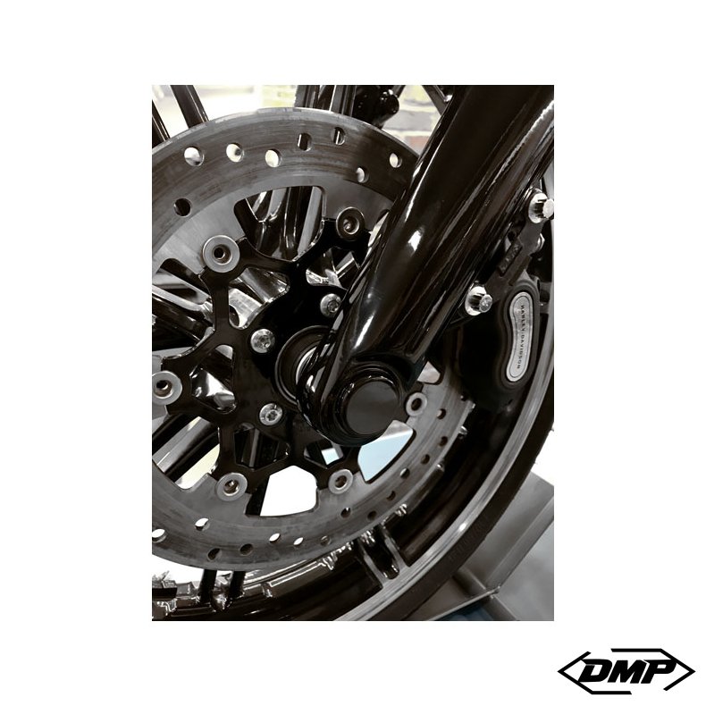 Killer Custom Axle cover set, Front axle. Blank sort 18-24 M8 Softail