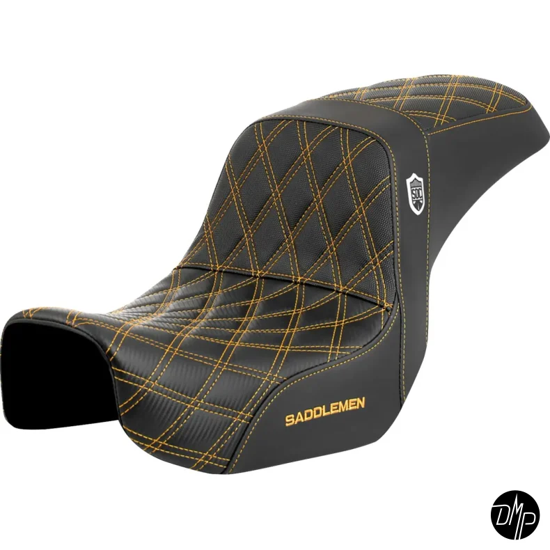 Saddlemen Performance Grip sde, Pro Series Without Backrest Gold Dyna 06-17