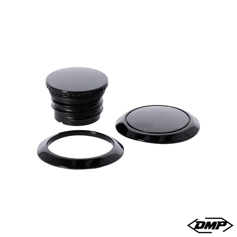 Pop-up gas cap, Venstre og h�jre, Blank sort "flush mount"