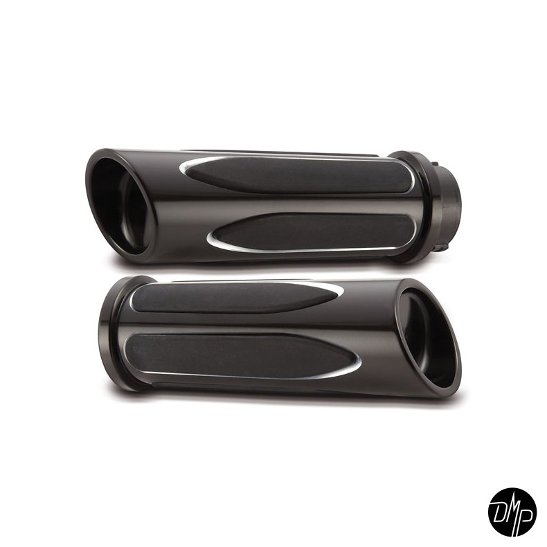 Arlen Ness Billet Deep Cut Comfort Grips Black