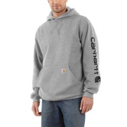 Carhartt Sleeve logo hoodie grey/black