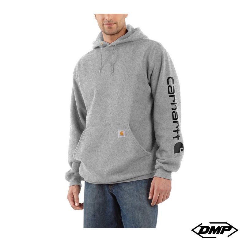 Carhartt Sleeve logo hoodie grey/black