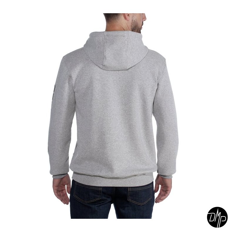 Carhartt Sleeve logo hoodie grey/black