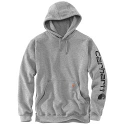 Carhartt Sleeve logo hoodie grey/black