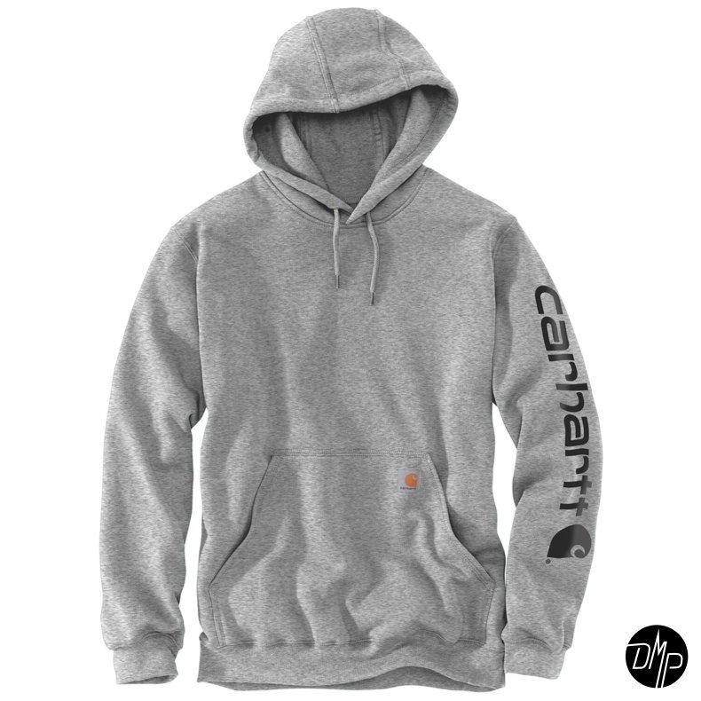 Carhartt Sleeve logo hoodie grey/black