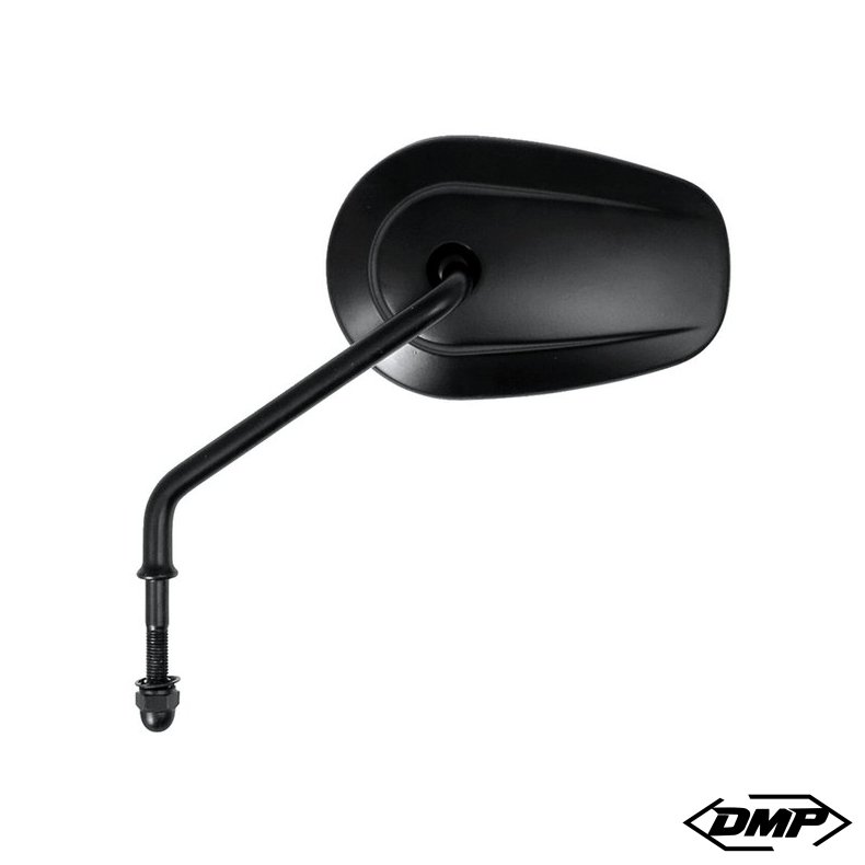 Riptide tapered mirror set, long stem. Black