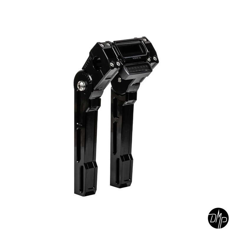 Vitys Design Adjustable Risers 8" Digital Speedo Black