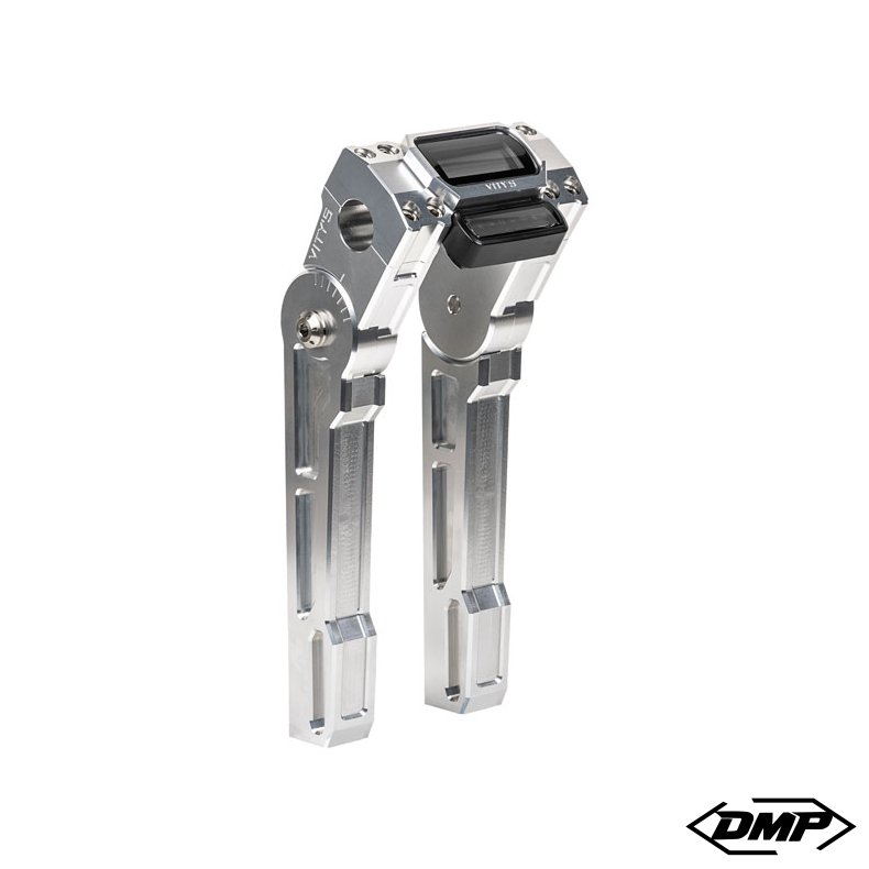 Vity�s Design Adjustable Risers 8" Digital Speedo Silver