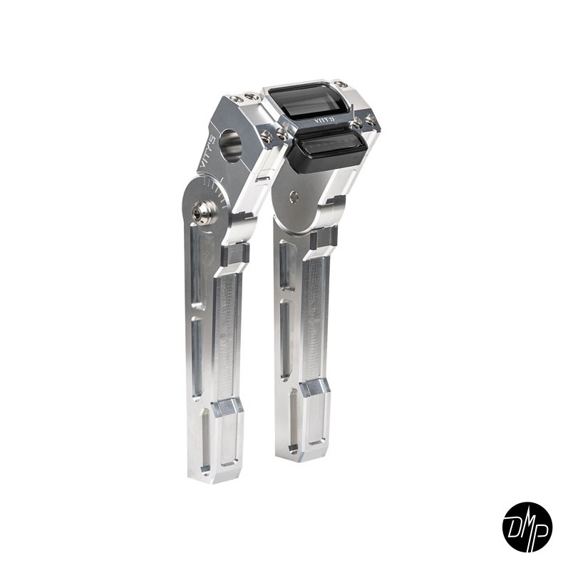 Vitys Design Adjustable Risers 8" Digital Speedo Silver