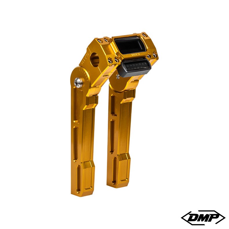 Vity�s Design Adjustable Risers 8" Digital Speedo Gold