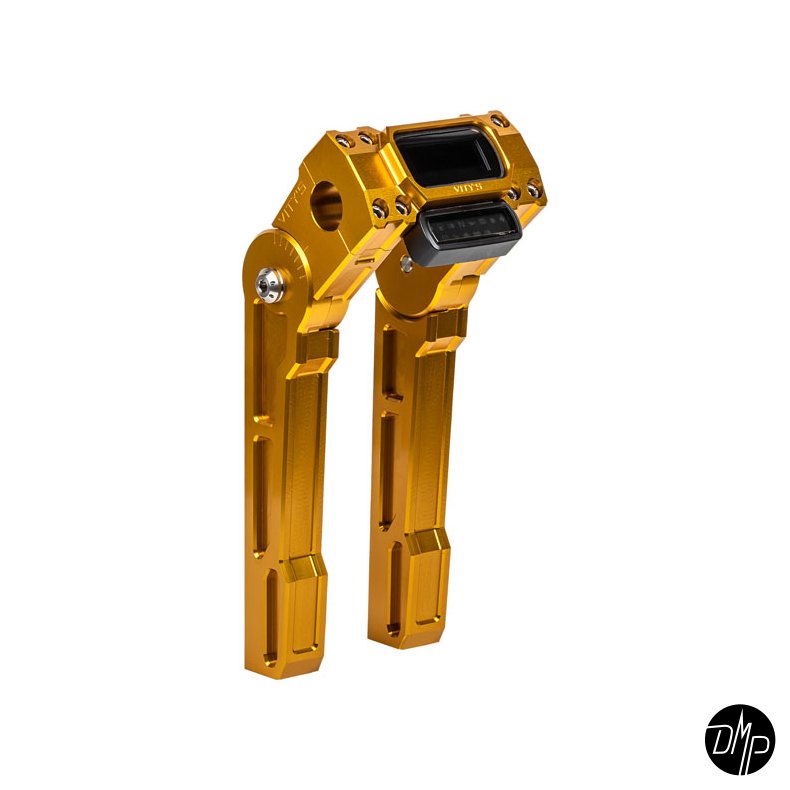 Vity´s Design Justerbare Risers 10" Digital Speedo Guld