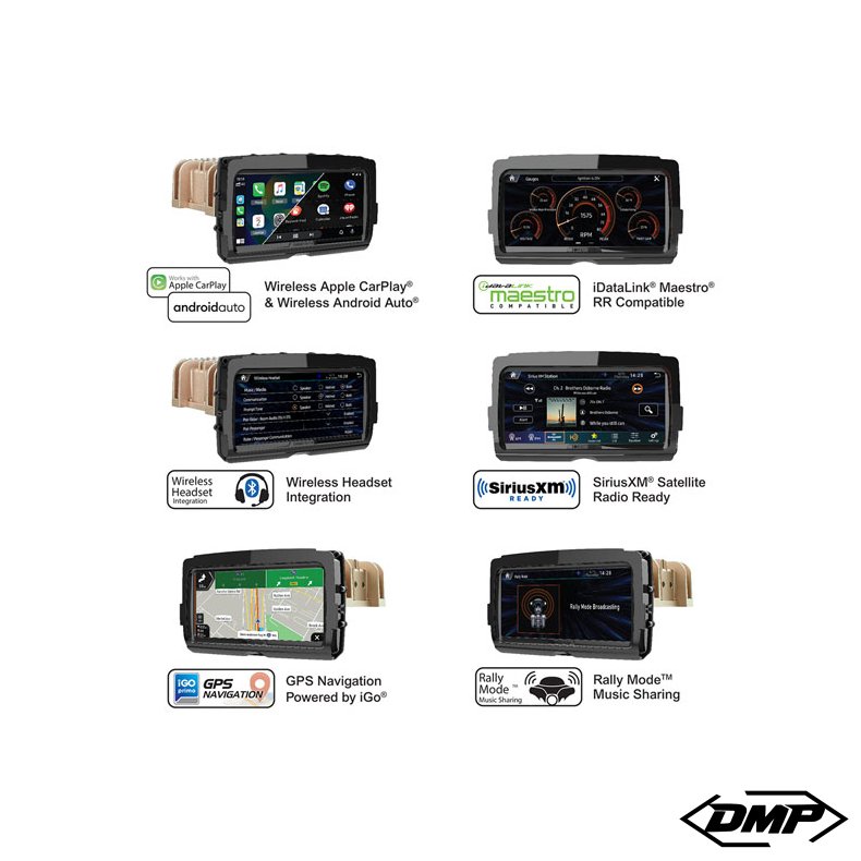SOUNDSTREAM Radio with Apple carplay &amp; Android auto for HARLEY Touring 14-23 V2 (Full Screen)