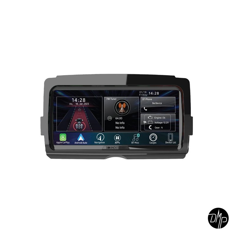SOUNDSTREAM Radio with Apple carplay &amp; Android auto for HARLEY Touring 14-23 V2 (Full Screen)
