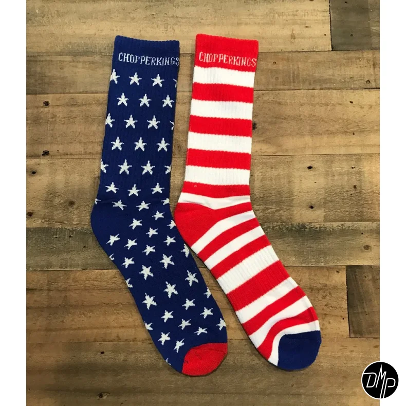 Chopper Kings CAPTAIN AMERICA crew high socks