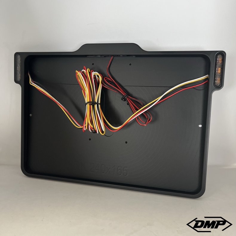 DMP Motorcykel Nummerpladeramme 3.0 DENMARK Blank sort